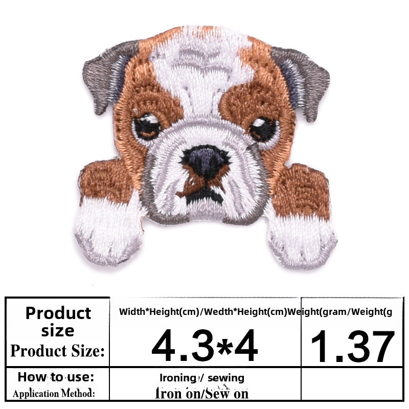 Wholesale Puppy Head Animal Embroidery Patch